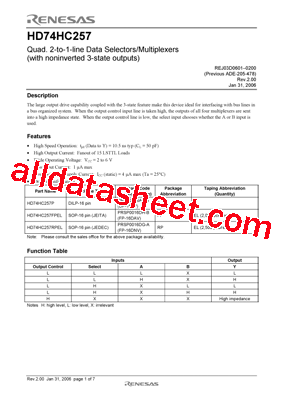 HD74HC257RPEL型号图片