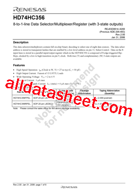 HD74HC356RPEL型号图片