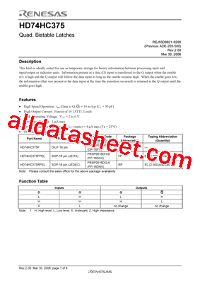 HD74HC375FPEL型号图片