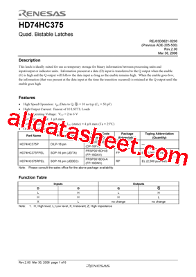 HD74HC375RPEL型号图片