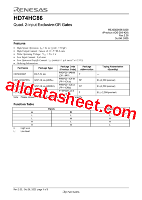 HD74HC86RPEL型号图片