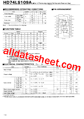 HD74LS109A型号图片