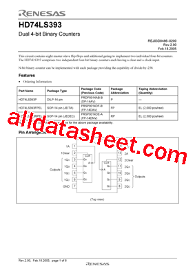 HD74LS393FPEL型号图片