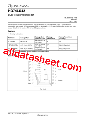 HD74LS42FPEL型号图片