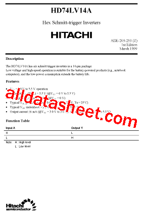 HD74LV14A型号图片