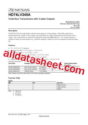 HD74LV245ATELL型号图片