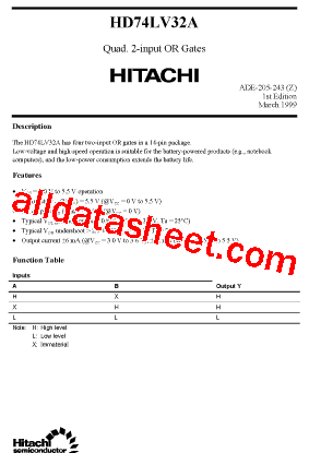 HD74LV32A型号图片