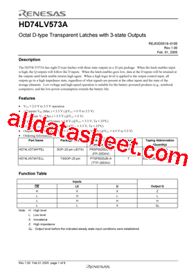 HD74LV573AFPEL型号图片