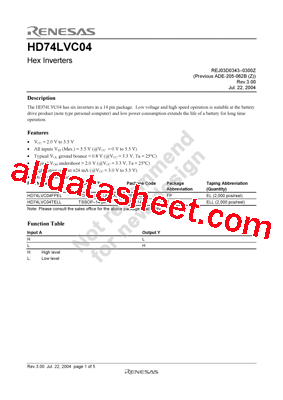 HD74LVC04TELL型号图片