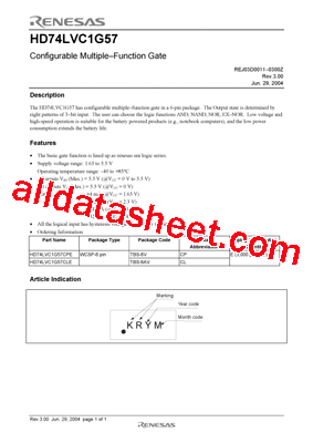 HD74LVC1G57CLE型号图片