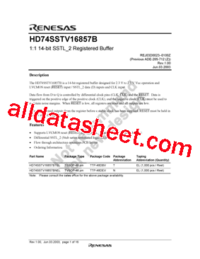 HD74SSTV16857B型号图片