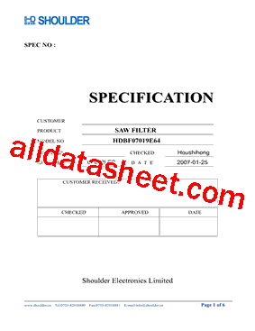 HDBF07019E64型号图片