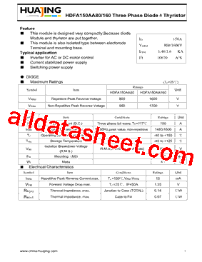 HDFA150AA160型号图片