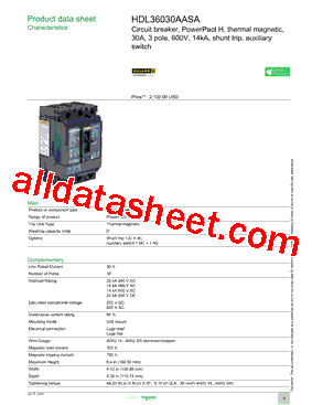 HDL36030AASA型号图片