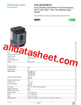 HDL36040RE20型号图片