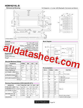 HDM16216L-B-LC0S型号图片