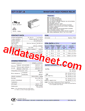 HF115F-A/024-2HS2BGF型号图片