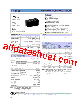 HF115F0061HNIL3NILF型号图片