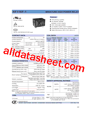 HF116F-1/018AA-2HTWCXXX型号图片