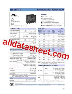 HF116F-3/240AA-1HTFWCXXX型号图片