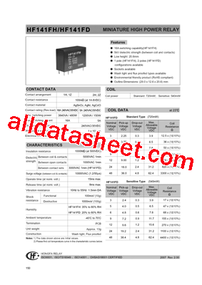 HF141FD/003-HSTPXXX型号图片