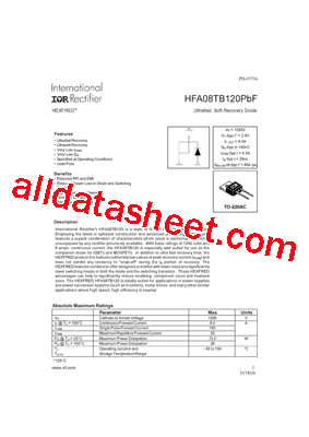 HFA08TB120PBF型号图片