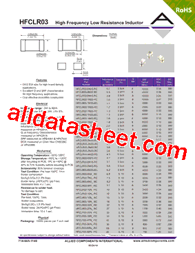 HFCLR03-6N8-RC型号图片