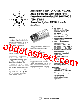 HFCT-5964ATG型号图片