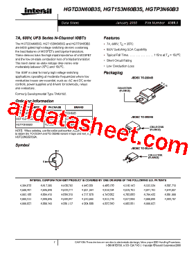 HGT1S3N60B3S型号图片