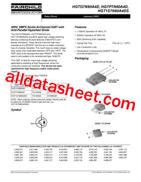 HGT1S7N60A4DS9A型号图片