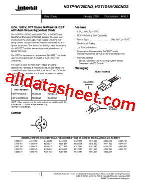 HGTP1N120CND型号图片