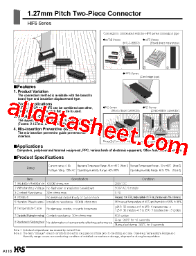 HIF6A-100DA-1.27DSA(71)型号图片