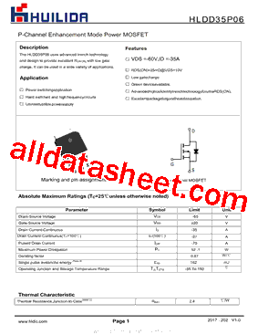 HLDD35P06型号图片