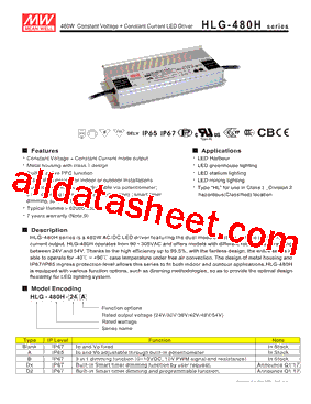 HLG-480H-42型号图片