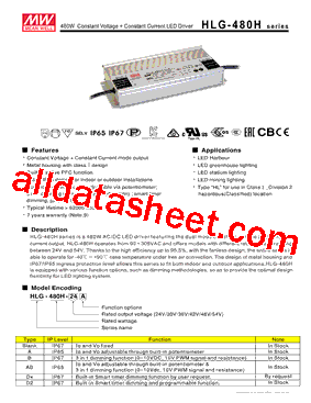 HLG-480H-48A型号图片