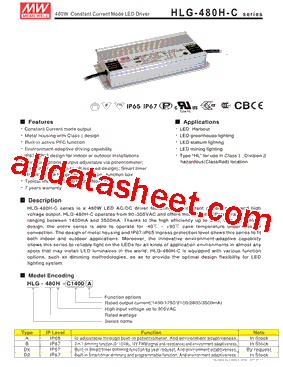 HLG-480H-C2800A型号图片