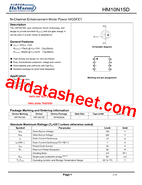 HM10N15D型号图片