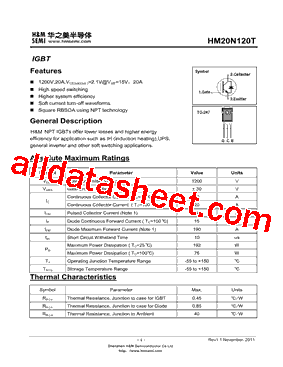 HM20N120T型号图片