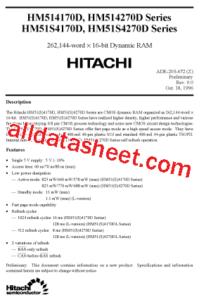 HM514170DLJ-7型号图片