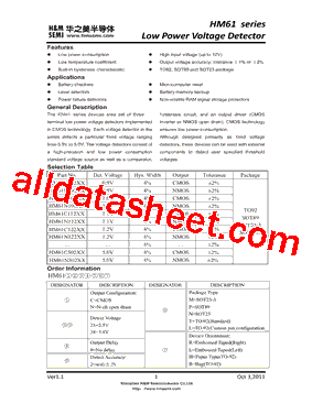 HM61C092C232PR型号图片