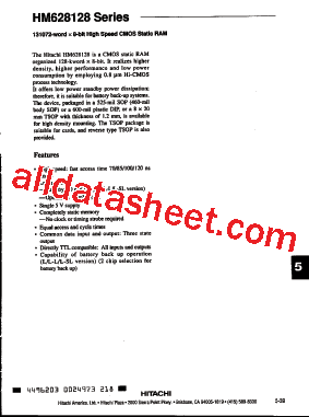 HM628128R-10型号图片