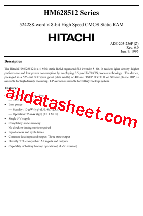 HM628512FP-7型号图片