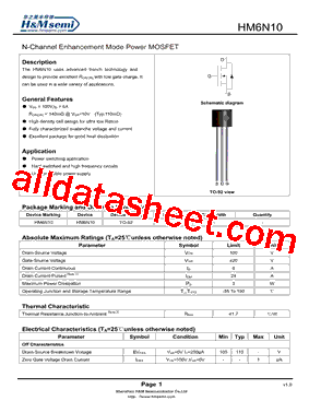 HM6N10型号图片
