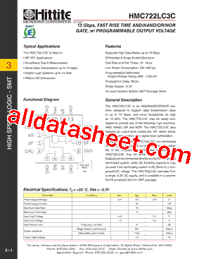 HMC722LC3C型号图片
