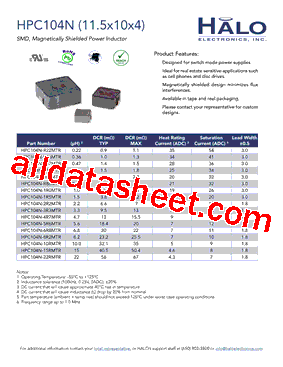 HPC042N-1R0MTR型号图片