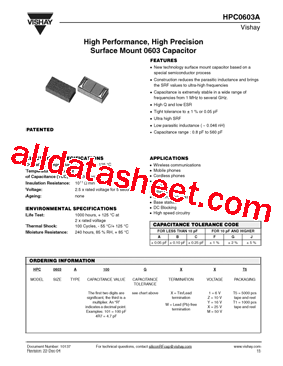 HPC0603A100GXMT1型号图片