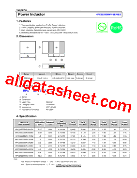 HPC252008MV-100M型号图片