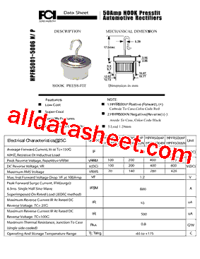 HPFR5006N型号图片