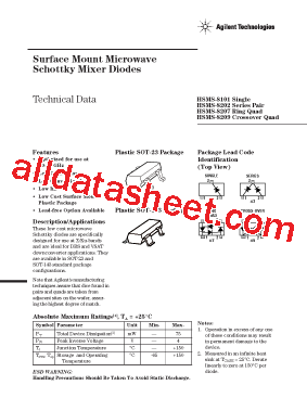 HSMS-8101-BLKG型号图片