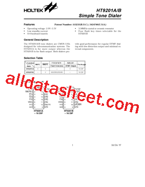 HT9201A型号图片